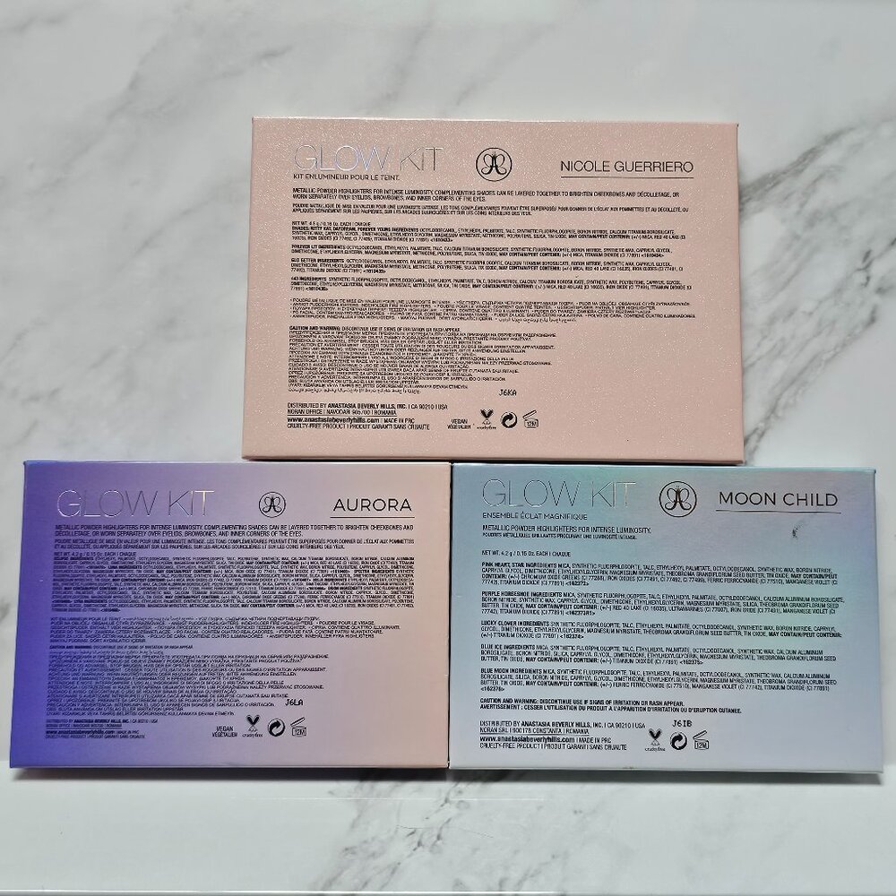 Anastasia GLOW KIT Lot-AURORA-MOON CHILD-NICOLE GUERRIERO - Picture 7 of 7